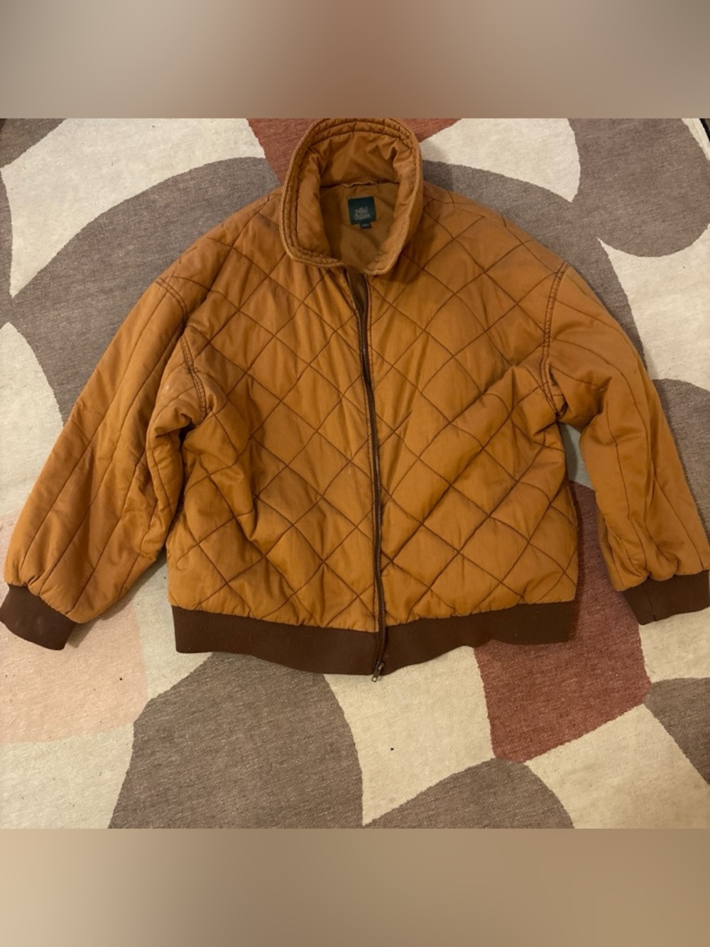 Wild Fable Quilted Jacket in Caramel Brown